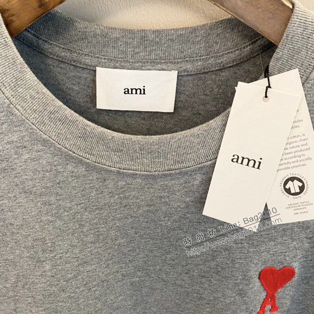 Ami專櫃2023SS新款刺繡T恤 男女同款 tzy2662